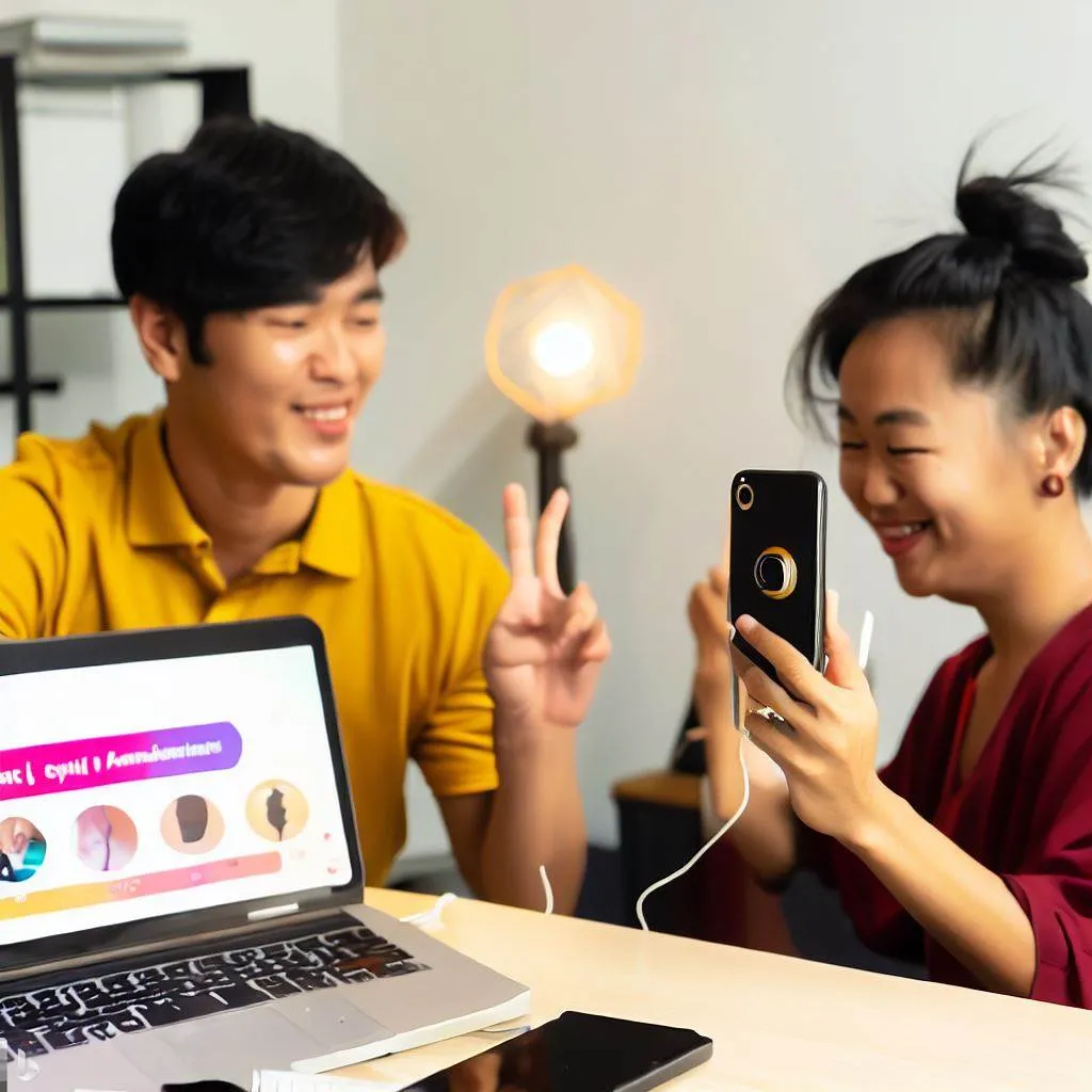 dos personas en Instagram Live: Interactuando en Tiempo Real con su Audiencia